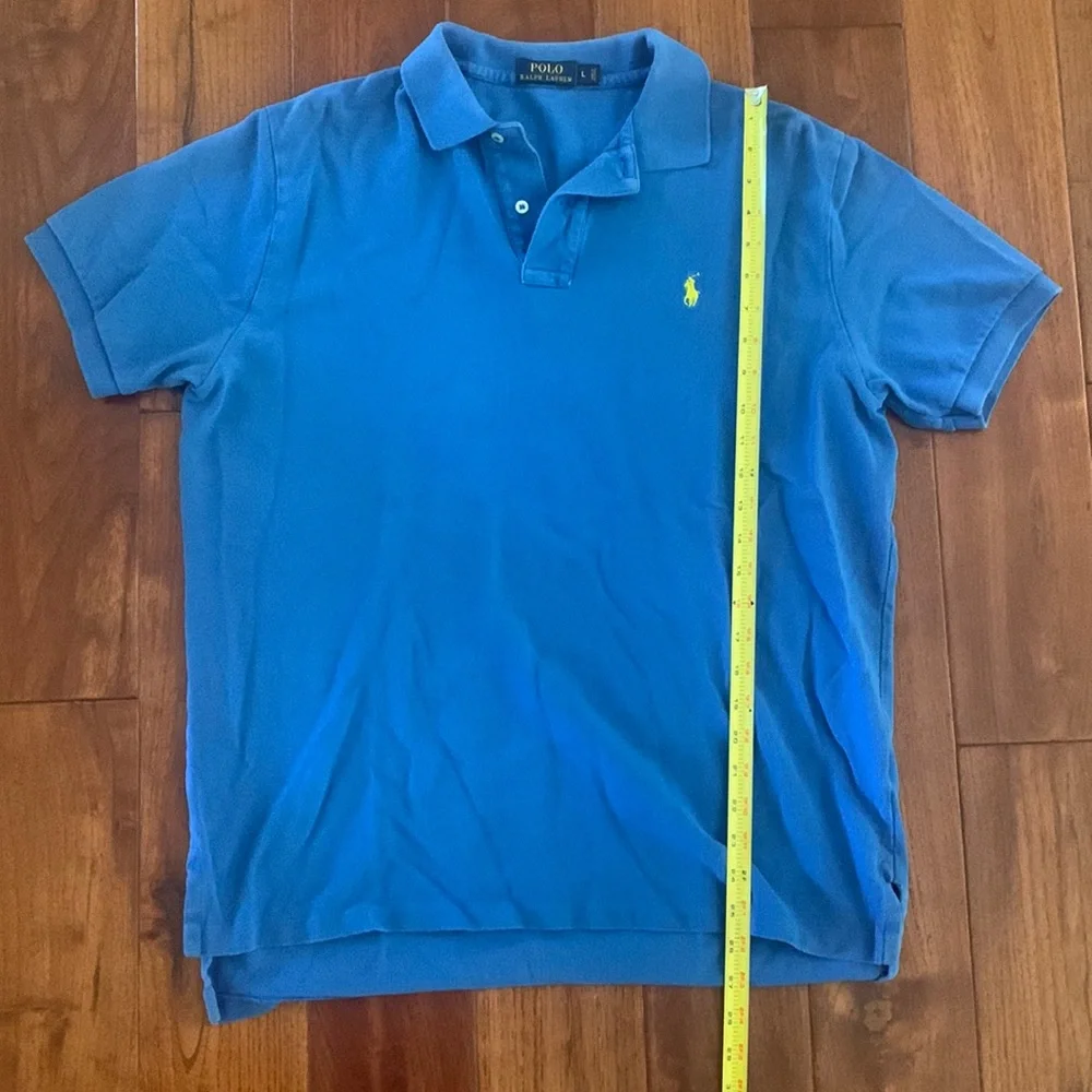 Ralph Lauren Polo Shirt Men's LARGE ROYAL BLUE Iconic Golf Short Sleeve Mesh